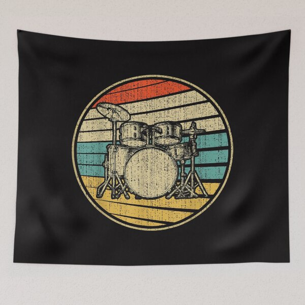 Item preview,  Drums Drummer Band Drumset Retro Vintage Drum Set designed and sold by HiramEstep2.