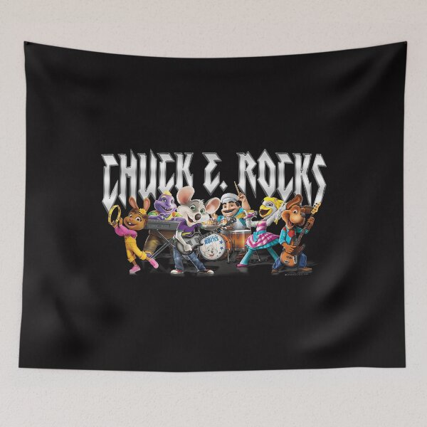 Item preview, Chuck E. Cheese Chuck E. Rock Band Group Shot Chest Logo designed and sold by HiramEstep2.
