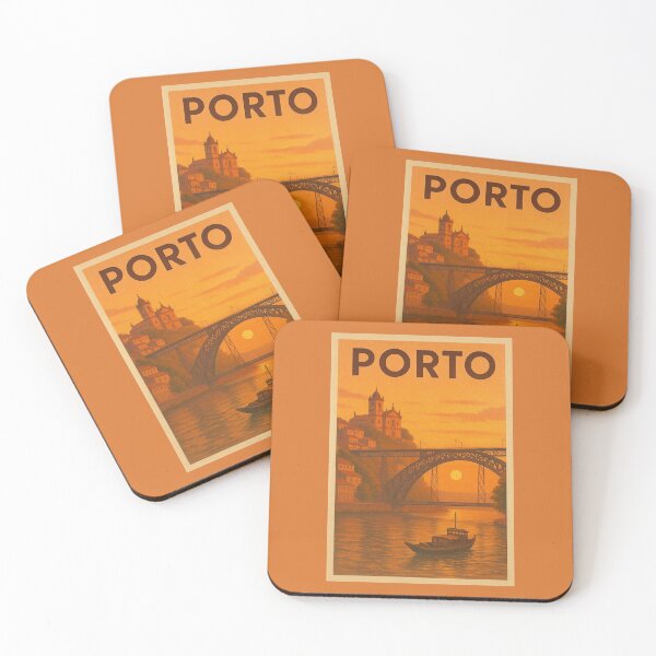 Item preview, Porto Portugal Travel Art – Douro River, Ribeira & Dom Luís I Bridge designed and sold by Annika Shurafa.