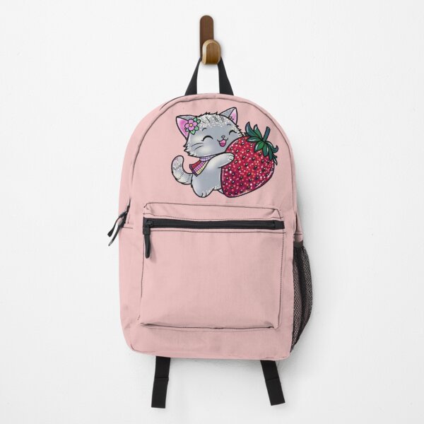 Item preview, Joyful Cat Holding a Giant, Juicy Strawberry designed and sold by PerenoMislun.