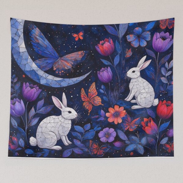 Item preview, Rabbits In the Garden designed and sold by TheDarkWardrobe.
