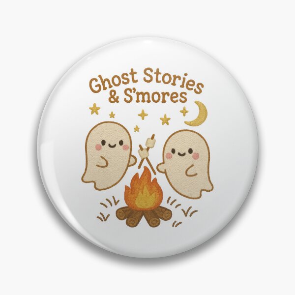 Item preview, Ghost Stories and S'mores – Cute Halloween Campfire Ghost Design designed and sold by inkoutninja.