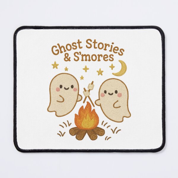 Item preview, Ghost Stories and S'mores – Cute Halloween Campfire Ghost Design designed and sold by inkoutninja.