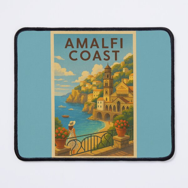 Item preview, Amalfi Coast Travel Art Italy’s Scenic Mediterranean Coastline designed and sold by Annika Shurafa.