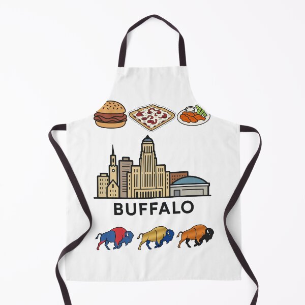 Item preview, Buffalo NY Skyline with Food and Bison designed and sold by Thogan0416.