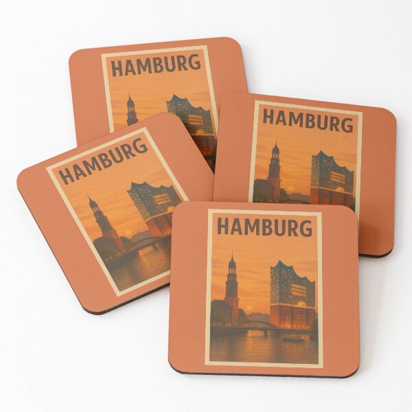 Item preview, Hamburg Travel Art – Elbphilharmonie and City Skyline Postcard Souvenir designed and sold by Annika Shurafa.
