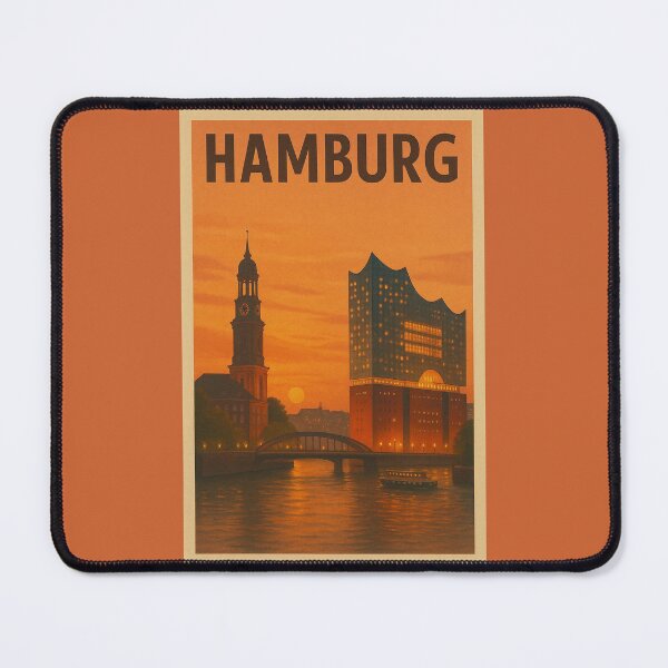 Item preview, Hamburg Travel Art – Elbphilharmonie and City Skyline Postcard Souvenir designed and sold by Annika Shurafa.