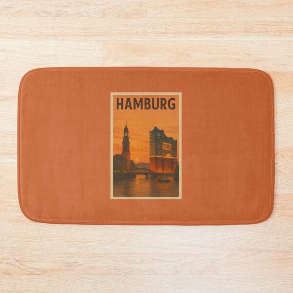 Item preview, Hamburg Travel Art – Elbphilharmonie and City Skyline Postcard Souvenir designed and sold by Annika Shurafa.