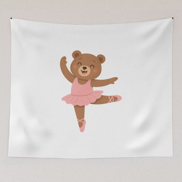 Item preview, Funny Dancing Bear in Ballet Costume | Cute Cartoon Illustration designed and sold by Passmr.