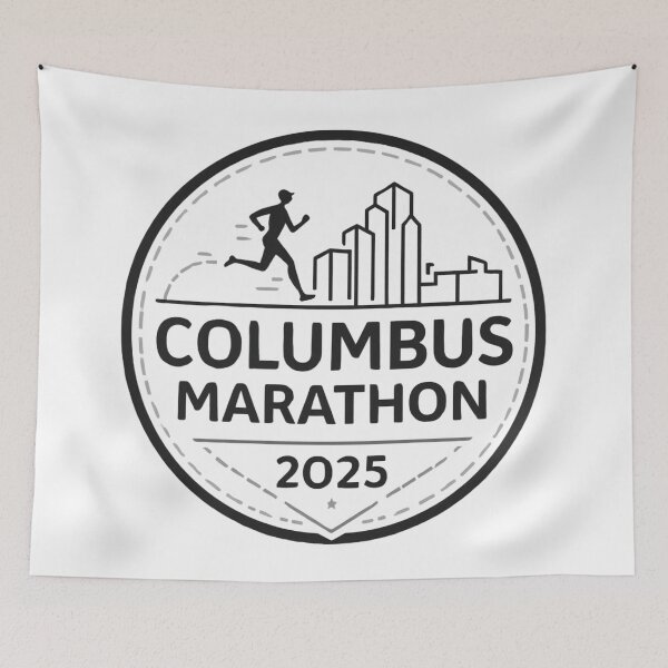 Item preview, Columbus Marathon 2025 Dynamic City Skyline designed and sold by Nordic Echo.