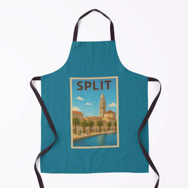 Item preview, Split Croatia Travel Art – Diocletian’s Palace and Adriatic Coast Vintage Souvenir designed and sold by Annika Shurafa.