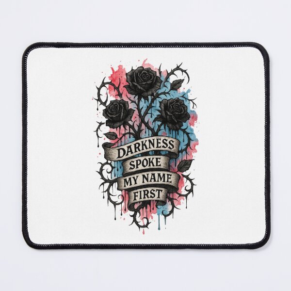 Item preview, Darkness Spoke My Name First – Gothic Rose Tattoo-Style Dark Art Design designed and sold by inkoutninja.