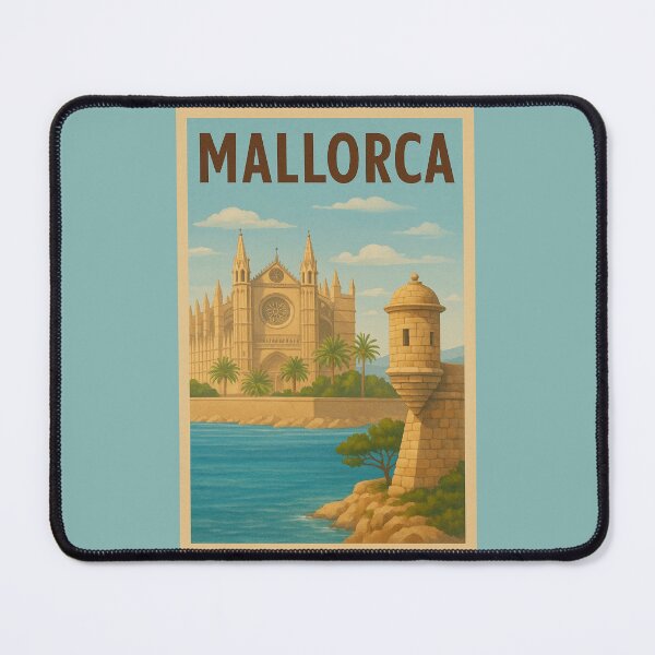 Item preview, Mallorca Spain Travel Art – Palma Cathedral and Mediterranean Island Souvenir designed and sold by Annika Shurafa.
