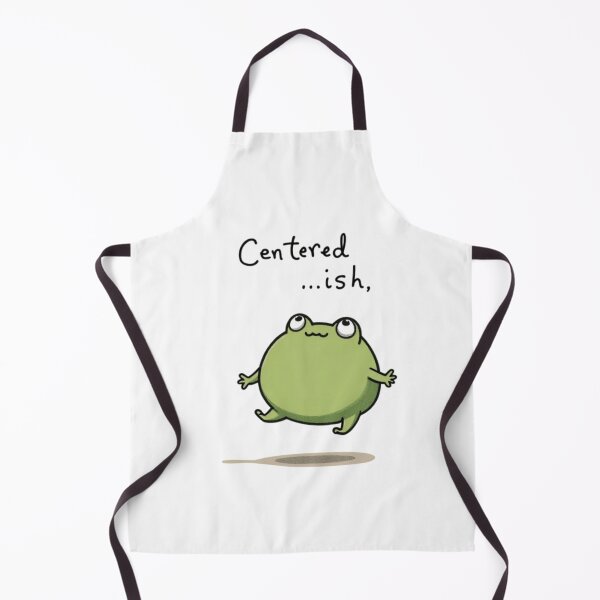 Item preview, Centered... ish | Funny Zen Frog Meditation Cartoon in Pastel Green designed and sold by ZenAnimal.