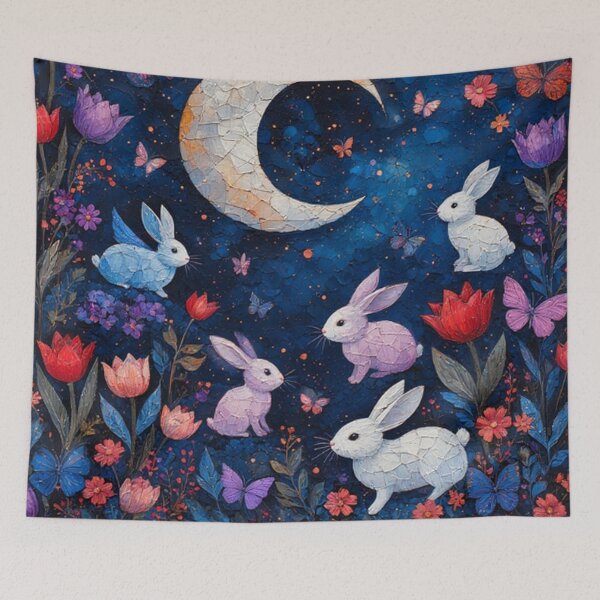 Item preview, Rabbits In the Garden designed and sold by TheDarkWardrobe.