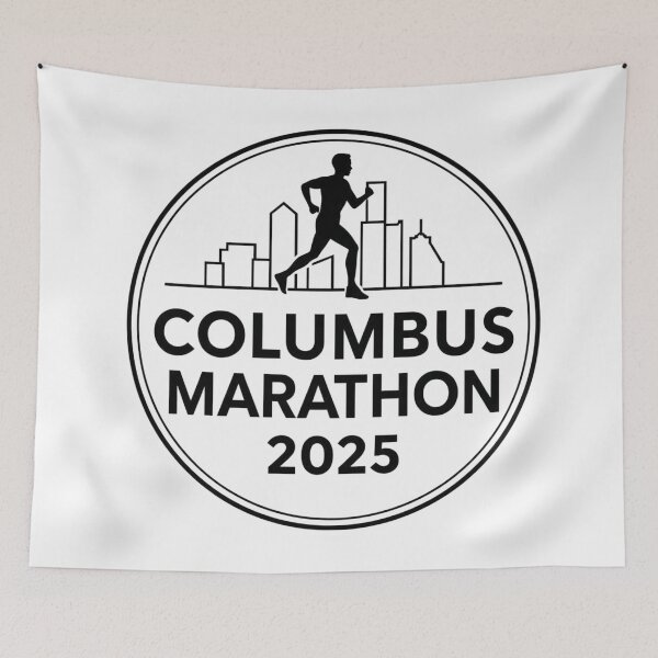 Item preview, Columbus Marathon 2025 City Skyline designed and sold by Nordic Echo.