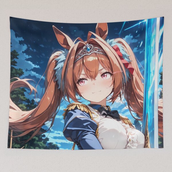Item preview, Daiwa Scarlet Uma Musume Pretty Derby Anime Girl Fantasy Sword Night designed and sold by earlobejerk.