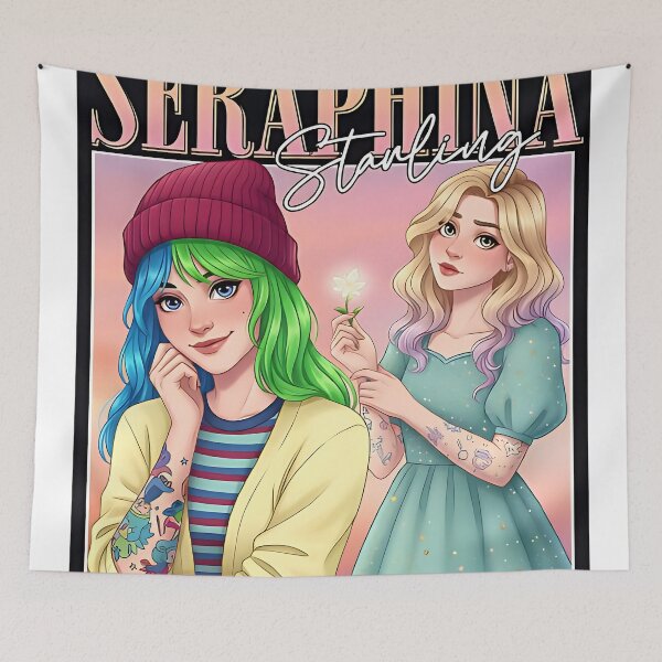 Item preview, Seraphina Starling – Pastel Aesthetic Tattooed Character Art Design designed and sold by JosephRoldan.