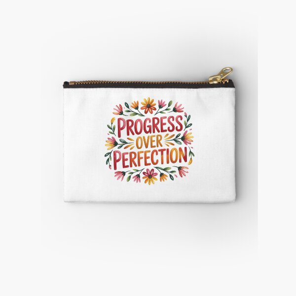 Aperçu de l'œuvre Progress Not Perfection Mental Health Quote créée et vendue par Love Between Pages.