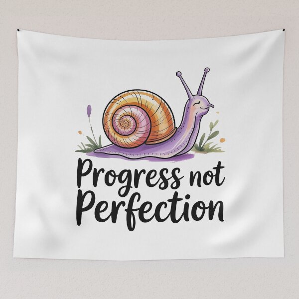 Item preview, Progress Not Perfection Mental Health Quote designed and sold by Love Between Pages.