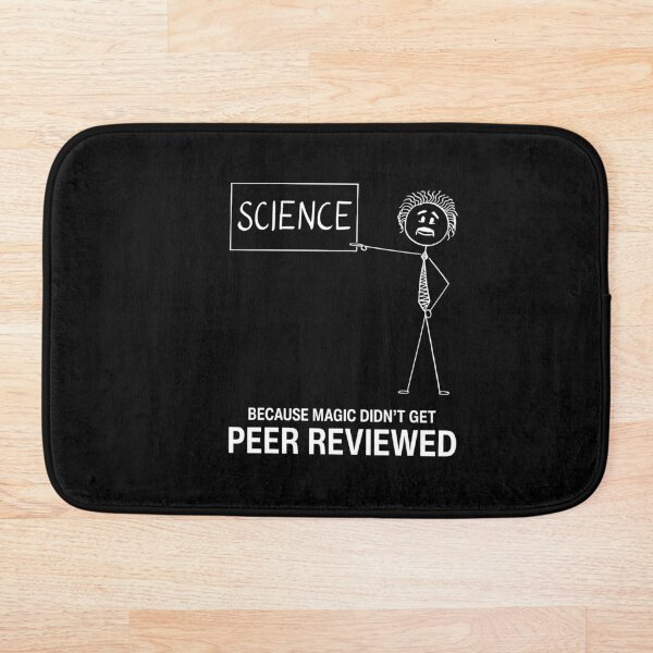 Item preview, Science - Because Magic Didn’t Get Peer Reviewed | Funny Science Stick Figure Humor designed and sold by GiggleShift.