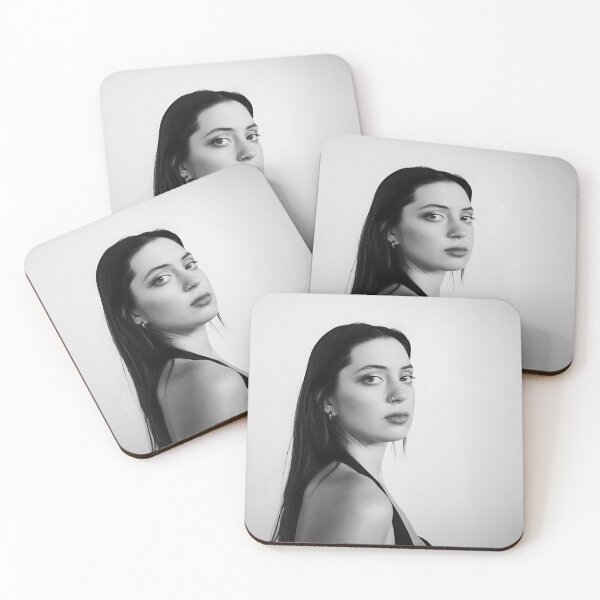 Item preview, Lizzy McAlpine – Minimalist Black and White Portrait Art designed and sold by vasilacielloa.