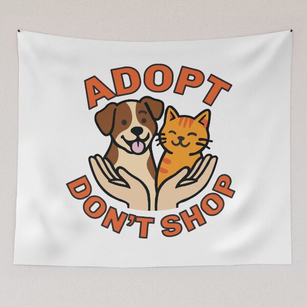Item preview, Adopt Don’t Shop – Cute Dog and Cat Rescue Design designed and sold by Koony House and Field.