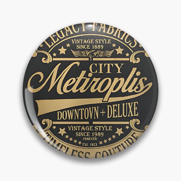 Item preview, Metropolis City Couture – Vintage Luxury Typography Fashion Label Design designed and sold by jeoncoulter.