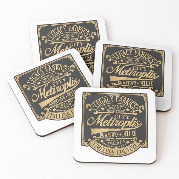 Item preview, Metropolis City Couture – Vintage Luxury Typography Fashion Label Design designed and sold by jeoncoulter.