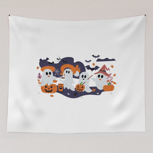 Item preview, Lindo fantasma bebiendo café Halloween Otoño Fantasma Lectura de libros designed and sold by Vastingan.