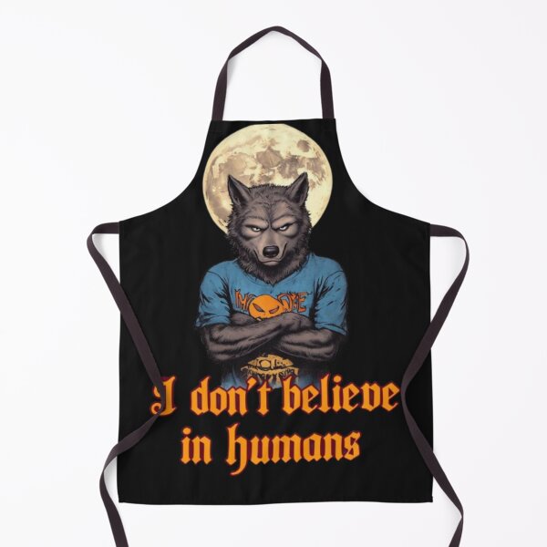 Item preview, I Don’t Believe in Humans – Funny Werewolf Cartoon designed and sold by Antik by Schulz.