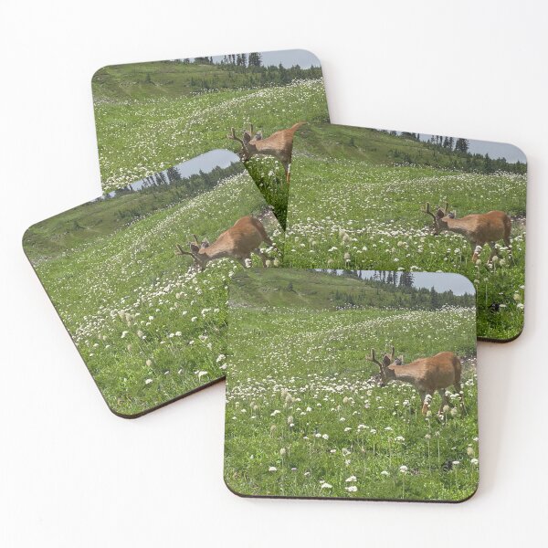 Item preview, Deer in Paradise on Mt. Rainer surrounded by Wildflowers designed and sold by EMJ Art.
