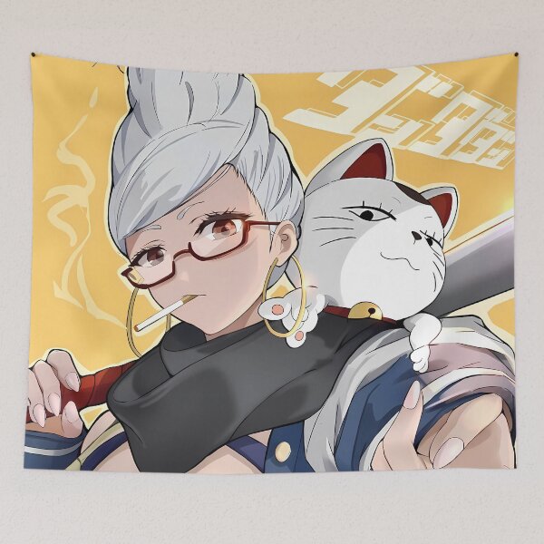 Item preview, Turbo Granny Dandadan Anime Cat Spirit designed and sold by Mazghobarts.