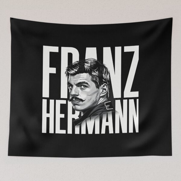 Item preview, Franz Hermann Portrait - Vintage F1 Driver Black  White Art Print designed and sold by Joesphodriguez.