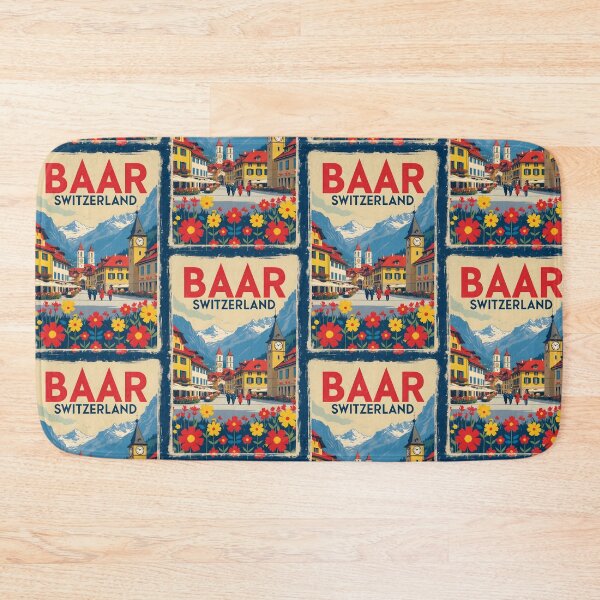 Item preview, Baar Switzerland 1950s Vintage Travel Tourism designed and sold by TravelersGems.