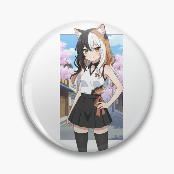 Artikelvorschau, Calico Cat-Girl Anime Charakter Ganzkörperillustration entworfen und verkauft von NovaMoodCo.