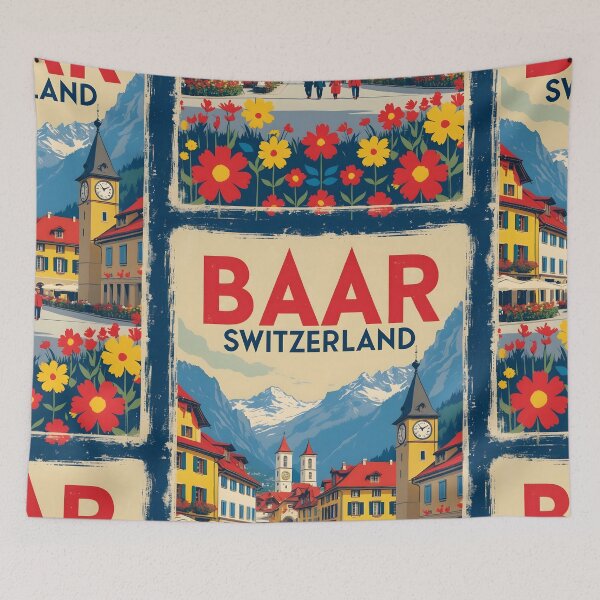 Item preview, Baar Switzerland 1950s Vintage Travel Tourism designed and sold by TravelersGems.