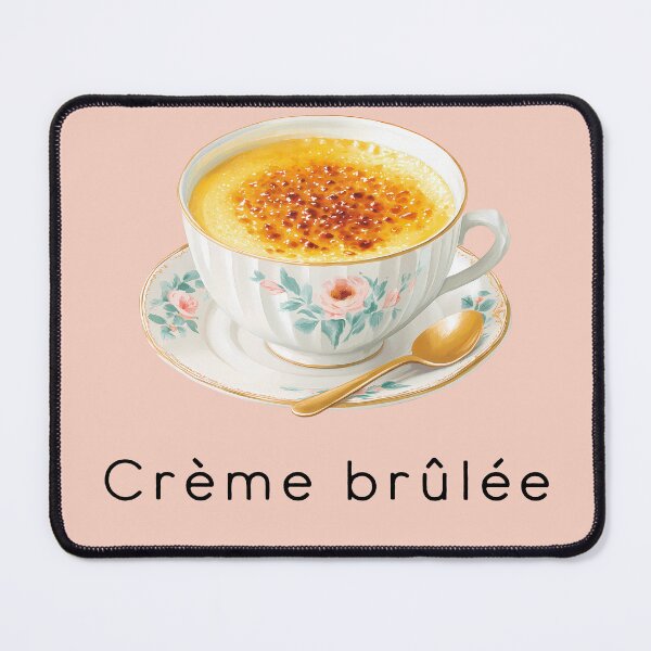 Item preview, Crème Brûlée – Classic French Dessert Illustration designed and sold by BobaBunny76.
