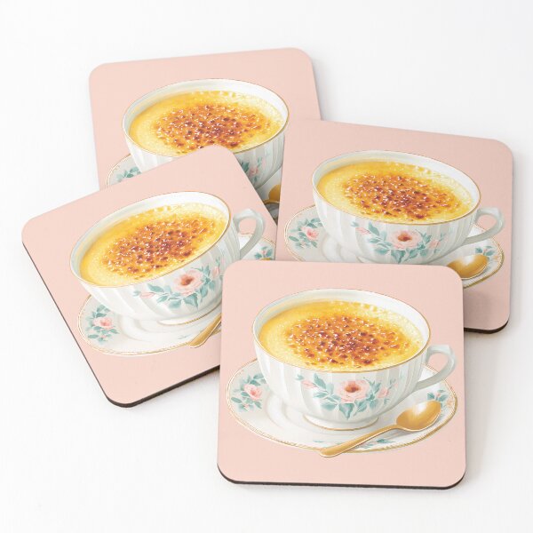 Item preview, Crème Brûlée – Classic French Dessert Illustration designed and sold by BobaBunny76.