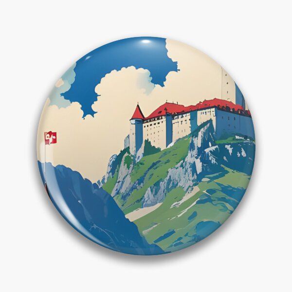 Item preview, Bellinzona Switzerland 1950s Vintage Travel Tourism designed and sold by TravelersGems.