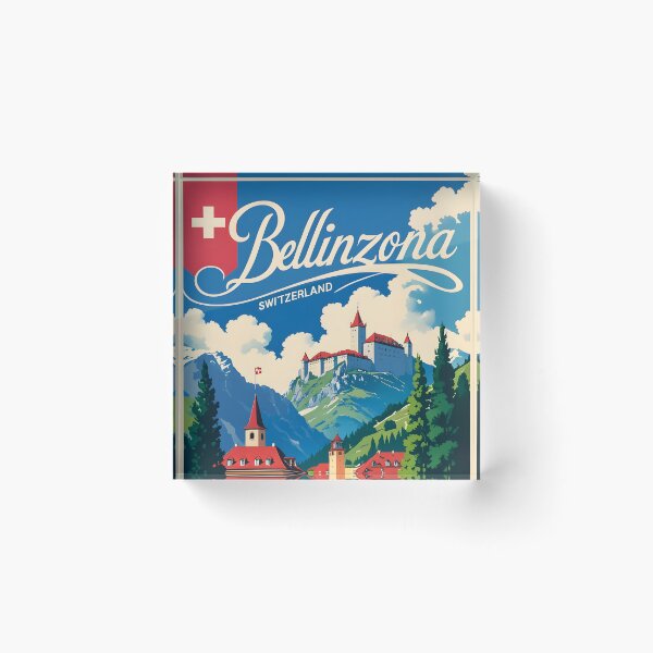 Item preview, Bellinzona Switzerland 1950s Vintage Travel Tourism designed and sold by TravelersGems.