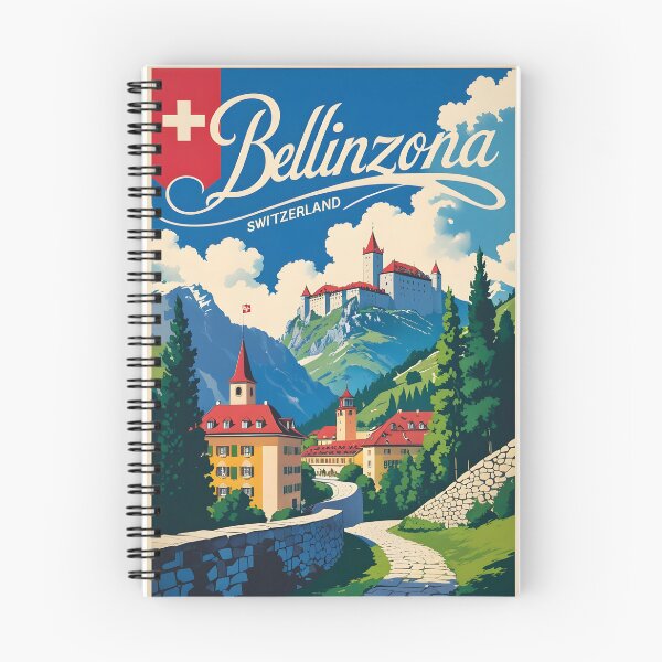 Artikelvorschau, Bellinzona Schweiz 1950er Jahre Vintage Reisetourismus entworfen und verkauft von TravelersGems.