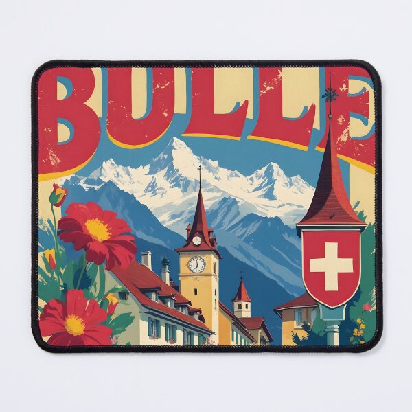 Item preview, Bulle Switzerland 1950s Vintage Travel Tourism designed and sold by TravelersGems.