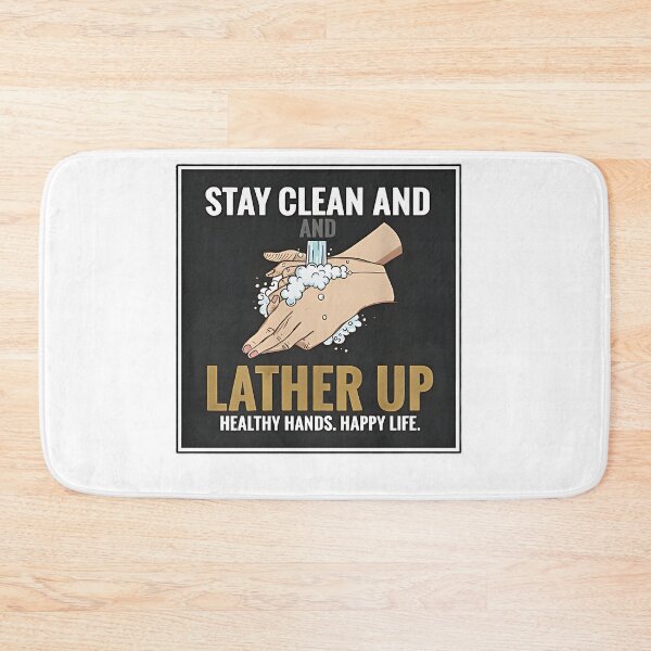 Item preview, Stay Clean and Lather Up – Handwashing Hygiene Awareness Poster Design designed and sold by krehlizeten.