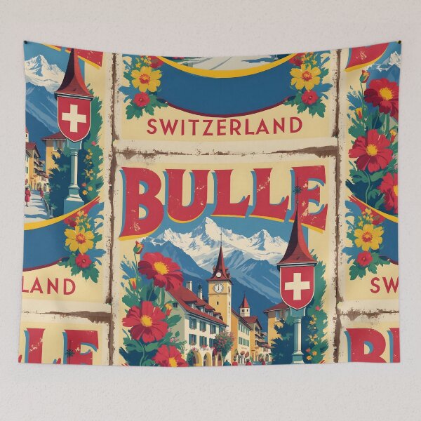 Item preview, Bulle Switzerland 1950s Vintage Travel Tourism designed and sold by TravelersGems.