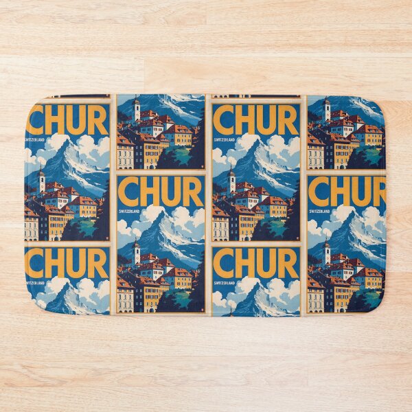Item preview, Chur Switzerland 1950s Vintage Travel Tourism designed and sold by TravelersGems.