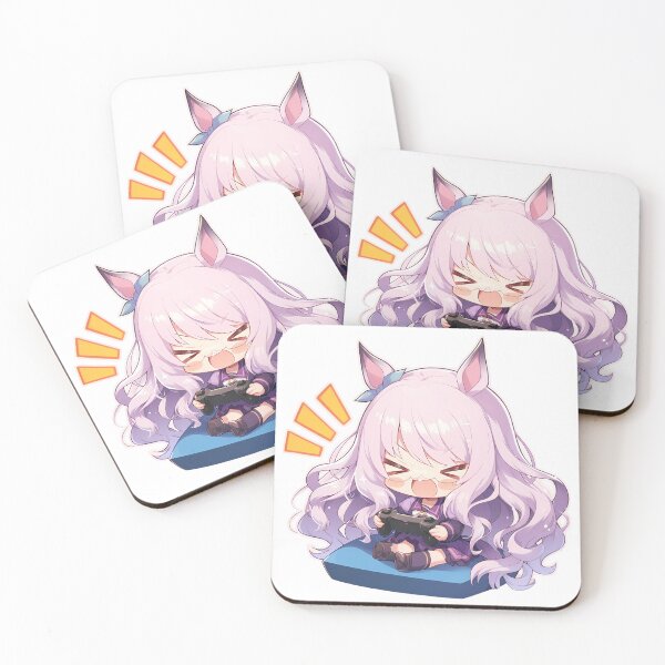 Item preview, Biwa Hayahide Uma Musume Cute Chibi Anime Girl Playing Video Game designed and sold by earlobejerk.