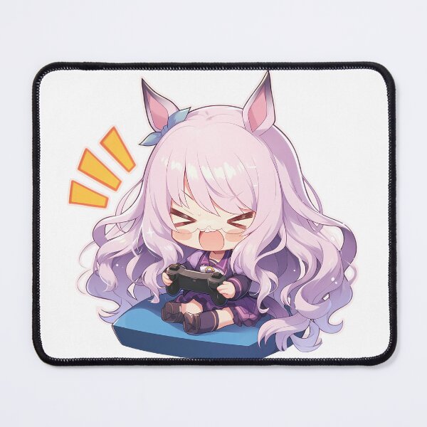 Item preview, Biwa Hayahide Uma Musume Cute Chibi Anime Girl Playing Video Game designed and sold by earlobejerk.
