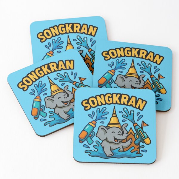 Item preview, Songkran Festival Thailand — Water Fights, Elephant designed and sold by Myra365Art.