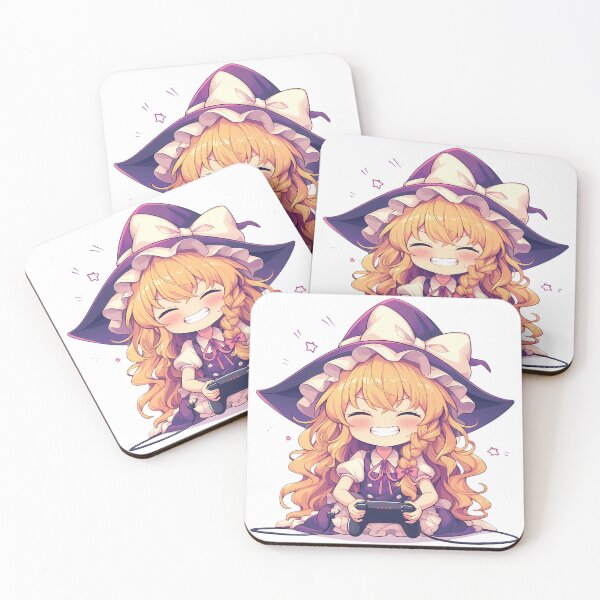 Item preview, Marisa Kirisame Touhou Cute Chibi Anime Girl Playing Video Game designed and sold by earlobejerk.